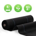 Piktžolių mulčiavimo danga juoda, 135 g/m², 3,2x50 m, su UV apsauga