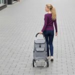 Pirkinių vežimėlis su dideliais ratais ir 33 l talpa