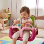 Plastikinės pakabinamos sūpynės vaikams 3in1