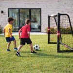 Plieniniai futbolo vartai su tinklu 180x120 cm – Paveikslėlis 2