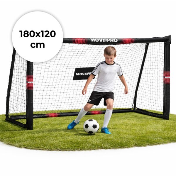Plieniniai futbolo vartai su tinklu 180x120 cm