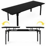 Plieno ir HDPE išskleidžiamas sodo stalas 180-240 cm