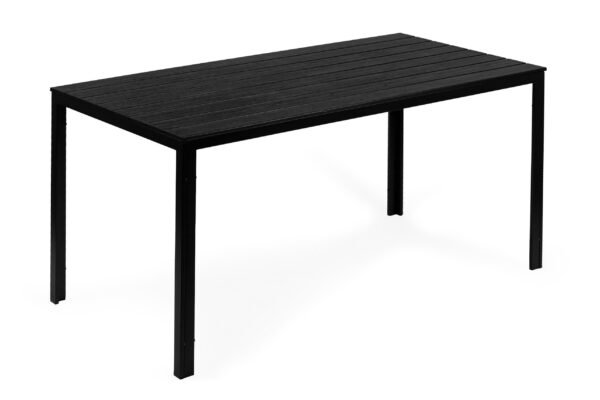 Polivudo sodo stalas juodas 156 x 78 cm