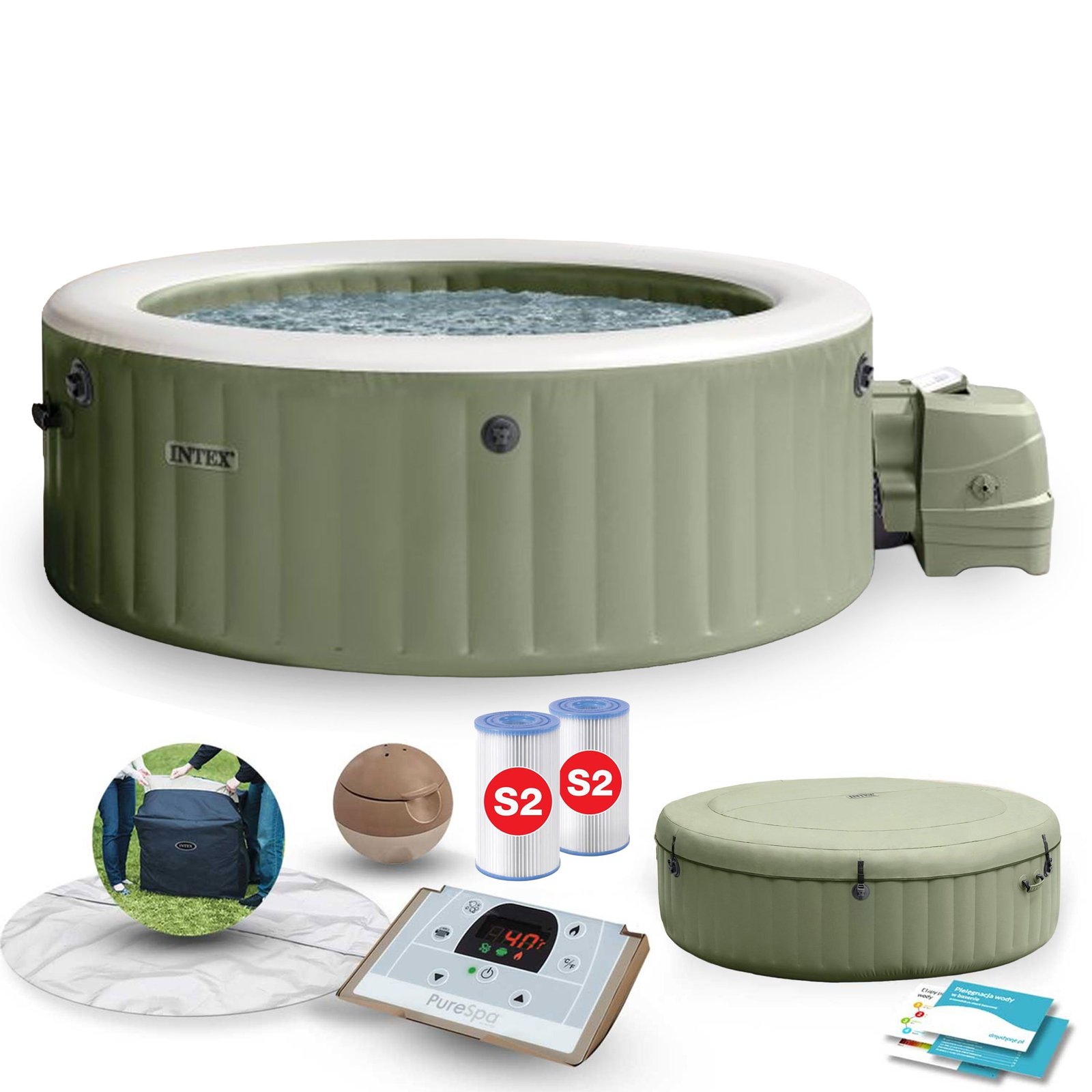 Pripučiamas hidromasažinis SPA baseinas 4 asmenims 196x71 cm Pripučiamas hidromasažinis SPA baseinas 4 asmenims 196x71 cm