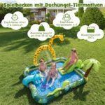 Pripučiamas vandens žaidimų centras su čiuožykla ir purkštukais (Daugiaspalvis) – Paveikslėlis 5