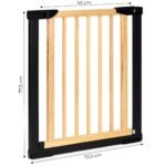 Reguliuojama 74-80 cm medžio ir metalo apsauginė tvorelė durims ir laiptams