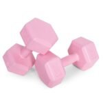 Rožiniai šešiakampiai hanteliai 2x3 kg