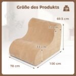 Sėdmaišis ergonomiškas lenktas su didelio tankio putplasčiu (Smėlio) – Paveikslėlis 2
