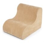 Sėdmaišis ergonomiškas lenktas su didelio tankio putplasčiu (Smėlio)
