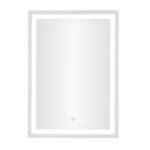 Sieninis vonios veidrodis su LED apšvietimu, 50x70 cm, trijų šviesos spalvų