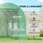 Šiltnamis 350x200x200 cm su cinkuotu karkasu, PE danga, 6 langais ir durimis