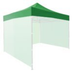 Sodo pavėsinės stogo danga 3x3 m, 420D PVC, žalia – Paveikslėlis 4