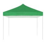 Sodo pavėsinės stogo danga 3x3 m, 420D PVC, žalia – Paveikslėlis 5