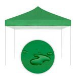Sodo pavėsinės stogo danga 3x3 m, 420D PVC, žalia – Paveikslėlis 6