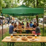Sodo pavėsinės stogo danga 3x3 m, 420D PVC, žalia – Paveikslėlis 8