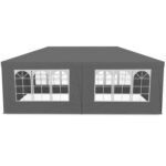 Sodo paviljonas 3x6 m su 6 sienomis pilkas
