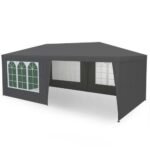 Sodo paviljonas 3x6 m su 6 sienomis pilkas