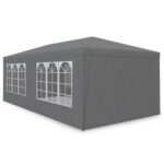 Sodo paviljonas 3x6 m su 6 sienomis pilkas