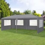 Sodo paviljonas 3x6 m su 6 sienomis pilkas