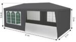 Sodo paviljonas 3x6 m su 6 sienomis pilkas