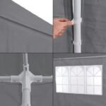 Sodo paviljonas 3x6 m su 6 sienomis pilkas