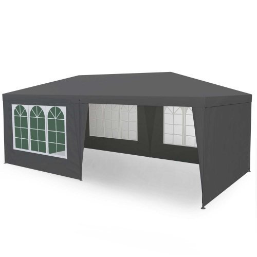 Sodo paviljonas 3x6 m su 6 sienomis pilkas