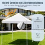 Sodo paviljonas sulankstomas su nuimamomis sienomis 2x2 m (Balta)