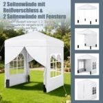 Sodo paviljonas sulankstomas su nuimamomis sienomis 2x2 m (Balta)