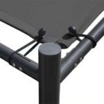 Sodo pergola 300x300 cm, plieninė konstrukcija, pilkas stogelis – Paveikslėlis 8