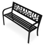 Sodo suoliukas metalinis su dekoratyviniu atlošu 120 cm – Paveikslėlis 5