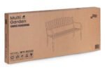 Sodo suoliukas su atlošu, metalinis, juodas, 120x50 cm – Paveikslėlis 9
