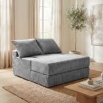 Sofa-lova sulankstoma daugiafunkcinė 2in1 (Pilka) – Paveikslėlis 3