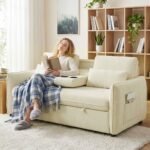 Sofa-lova 3 viename su reguliuojama atrama ir praktiškomis detalėmis