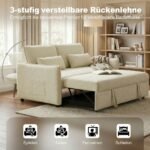 Sofa-lova 3 viename su reguliuojama atrama ir praktiškomis detalėmis