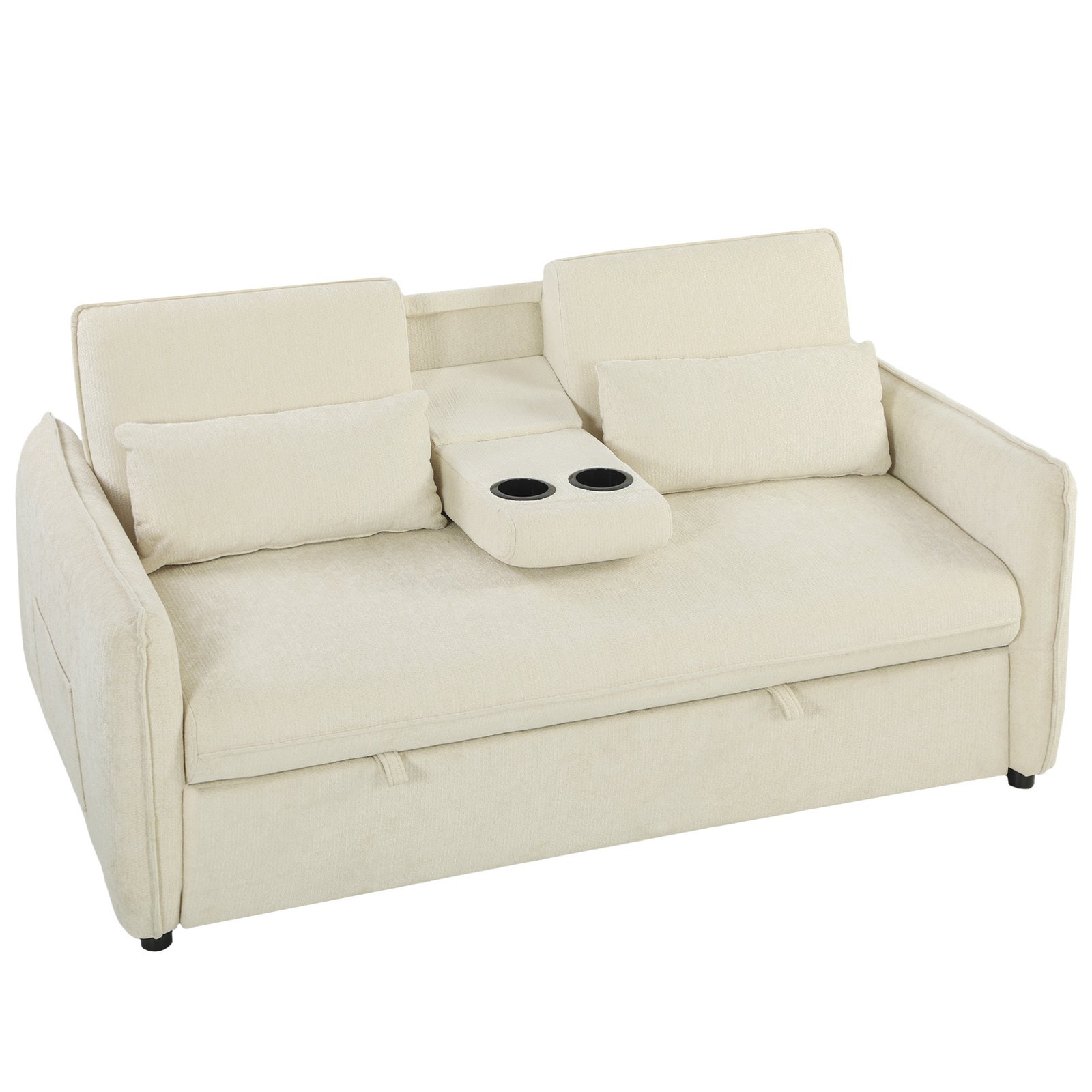 Sofa-lova 3 viename su reguliuojama atrama ir praktiškomis detalėmis