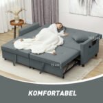 Sofa-lova 3-vietė, išskleidžiama, su reguliuojamu atlošu – Paveikslėlis 7