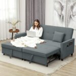 Sofa-lova 3-vietė, išskleidžiama, su reguliuojamu atlošu – Paveikslėlis 9