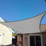 Stačiakampė vandeniui atspari saulės burė 2x3 m, pilka