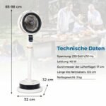 Stacionarus ventiliatorius su drėkinimo funkcija ir nuotolinio valdymo pultu (Balta) – Paveikslėlis 2