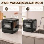 Stalviršinė indaplovė su integruota 6 l vandens talpa 4 komplektams