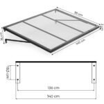 Stogelis virš durų 140x90 cm su UV apsauga – Paveikslėlis 10