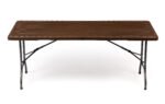Sulankstomas banketinis stalas medžio rašto 180x75 cm – Paveikslėlis 3