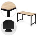 Šviesaus ąžuolo imitacijos rašomasis stalas 120x60 cm – Paveikslėlis 8