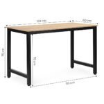 Šviesaus ąžuolo imitacijos rašomasis stalas 120x60 cm – Paveikslėlis 10