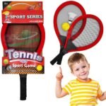 Teniso ir badmintono rakečių rinkinys vaikams su kamuoliuku ir plunksnine