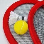 Teniso ir badmintono rakečių rinkinys vaikams su kamuoliuku ir plunksnine
