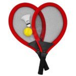 Teniso ir badmintono rakečių rinkinys vaikams su kamuoliuku ir plunksnine