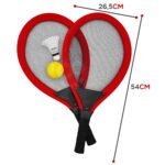 Teniso ir badmintono rakečių rinkinys vaikams su kamuoliuku ir plunksnine