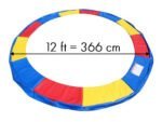 Trisluoksnė patvari batuto spyruoklių apsauginė danga 366-374 cm