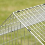 Triušių aptvaras su rakinamomis durelėmis ir stogeliu nuo saulės – Paveikslėlis 9